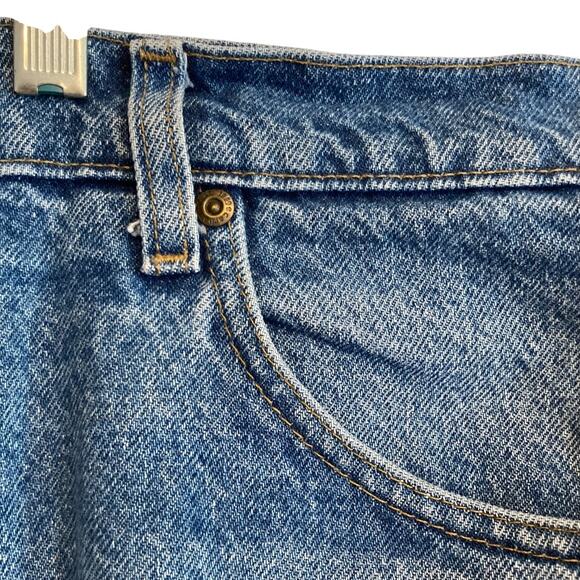 Mens Carhartt Relaxed Fit Taper Leg Cotton Blue Denim Work Jeans Size 45x32 - Picture 11 of 16